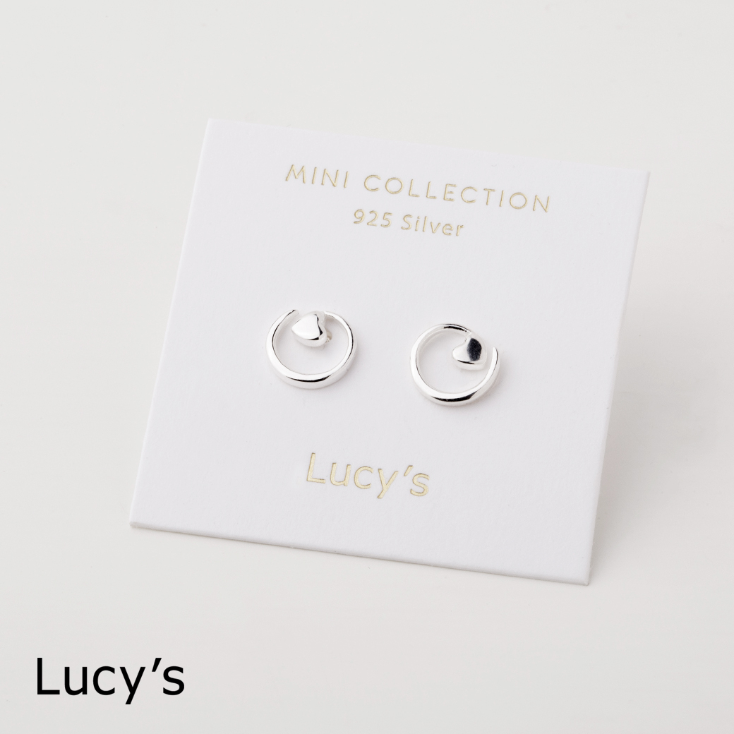 *925純銀〔輕銀系列〕心型圈 耳環 (110432)