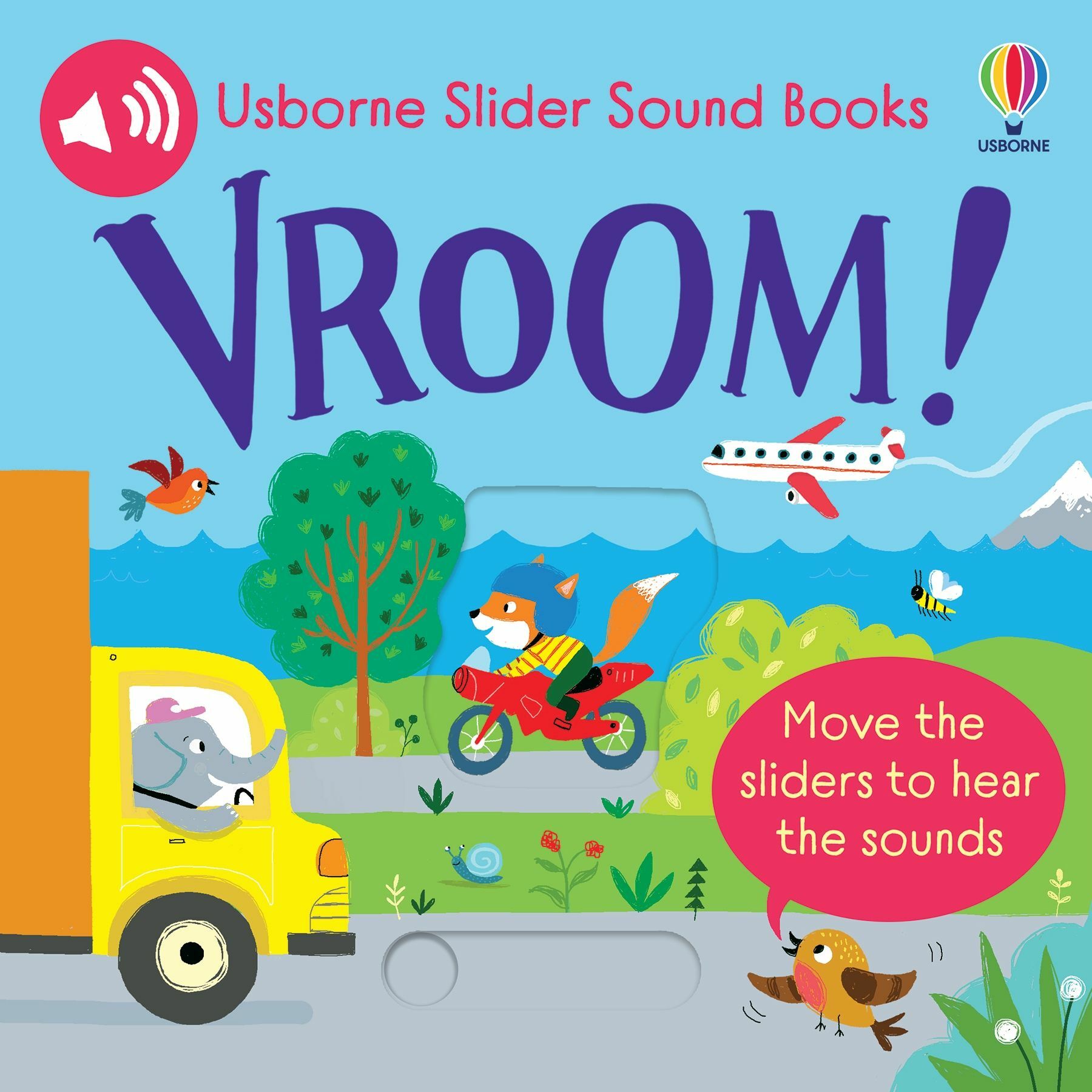 Usborne SLIDER SOUND BOOKS VROOM! LIGHTS AND SOUNDS E