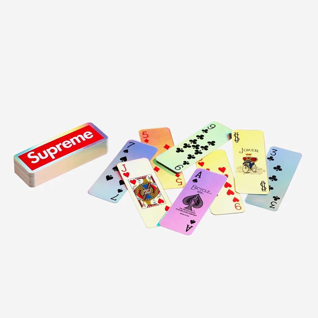 -(C05)-SUPREME BICYCLE HOLOGRAPHIC SLICE CARDS  撲克牌 FW23A46