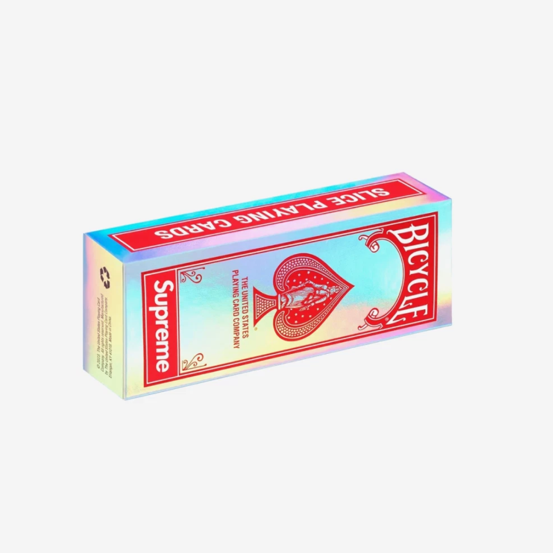 -(C05)-SUPREME BICYCLE HOLOGRAPHIC SLICE CARDS  撲克牌 FW23A46