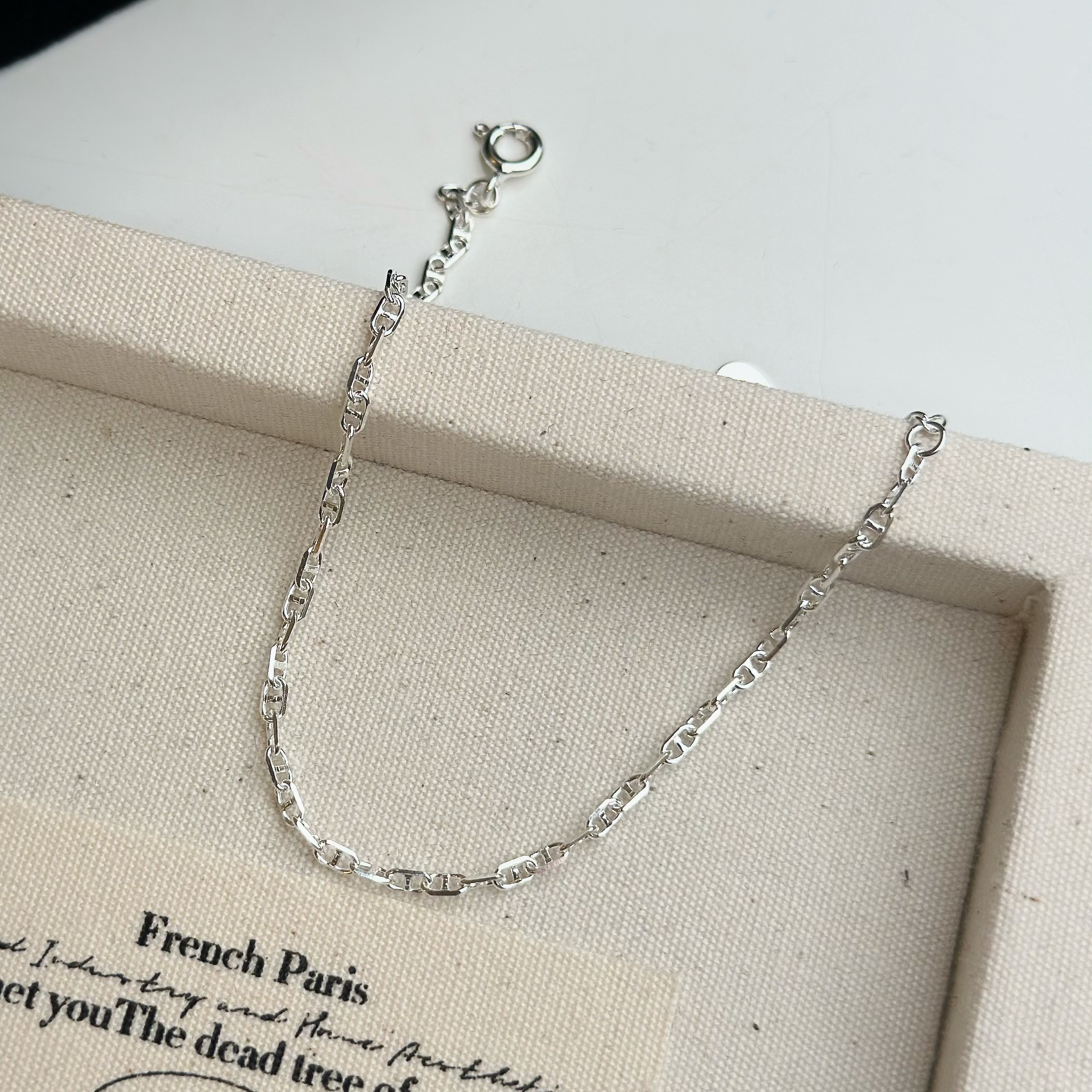 M57吸引．豬鼻鏈疊搭純銀手鍊