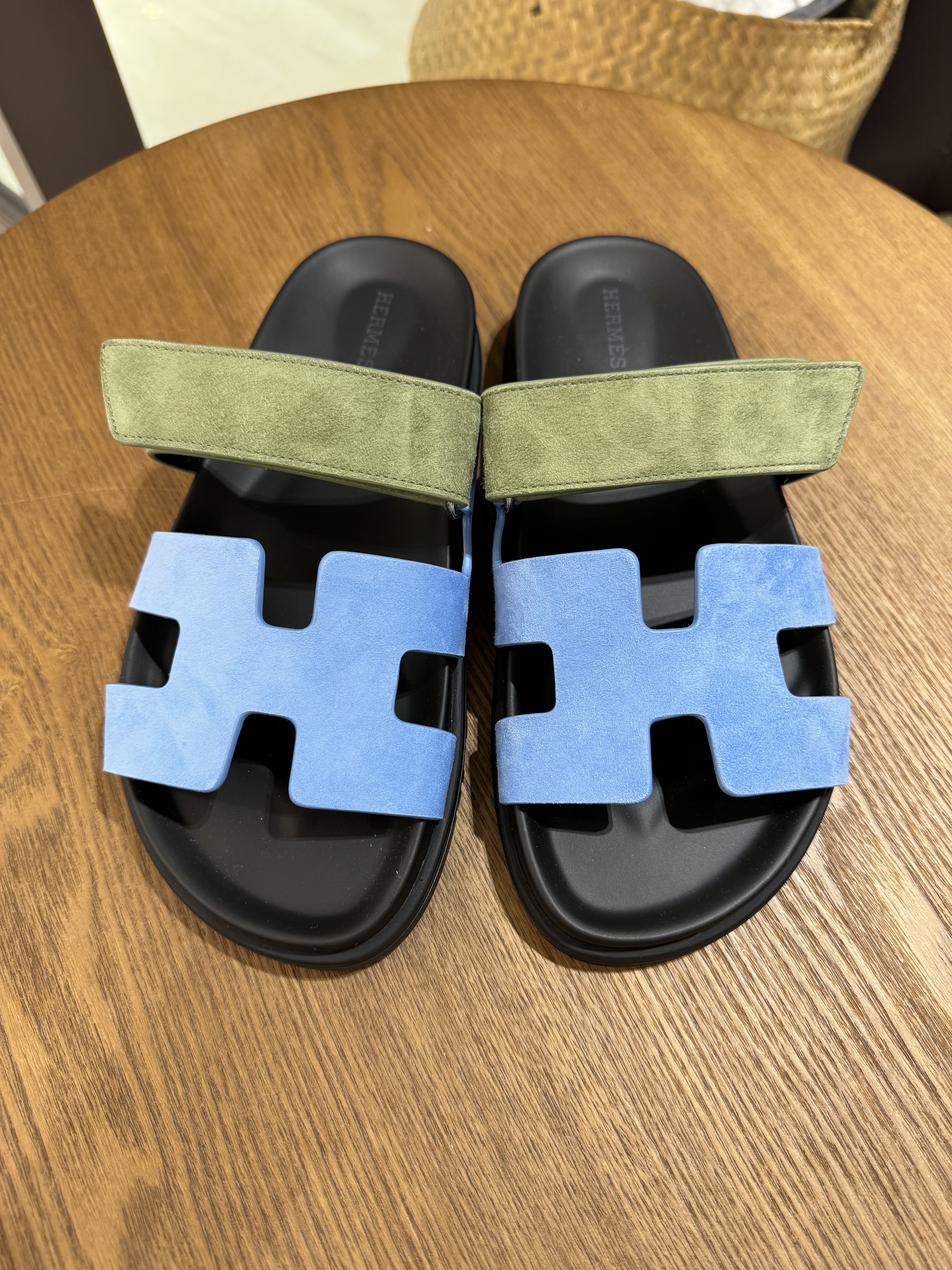 Chypre Sandal blue cameo / vert grosse size 37 38