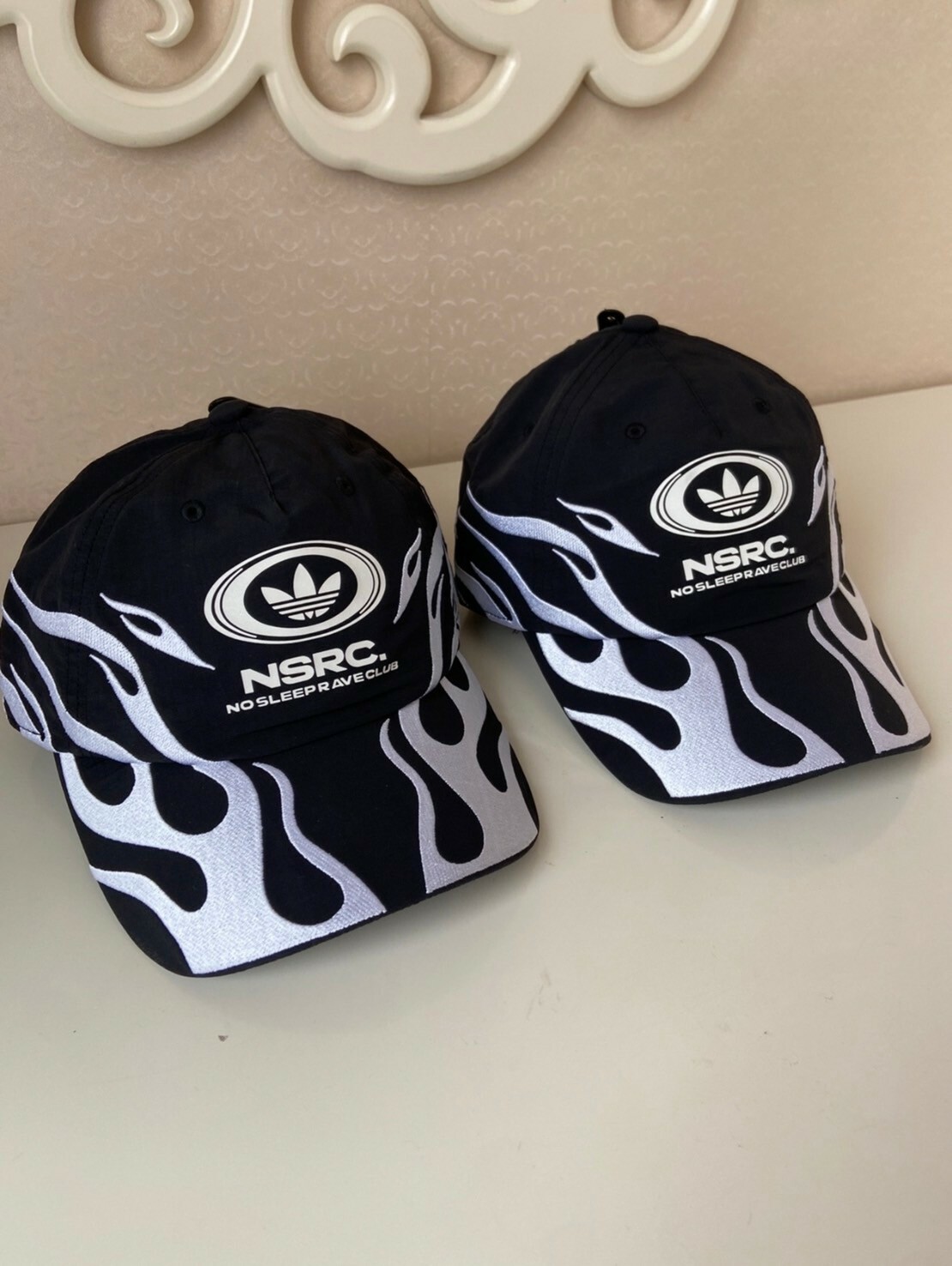Adidas Original NSRC 立體刺繡 火焰帽 Y2K