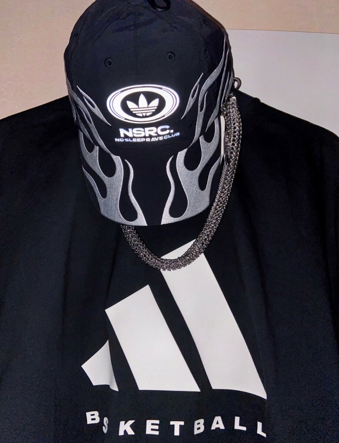 Adidas Original NSRC 立體刺繡 火焰帽 Y2K