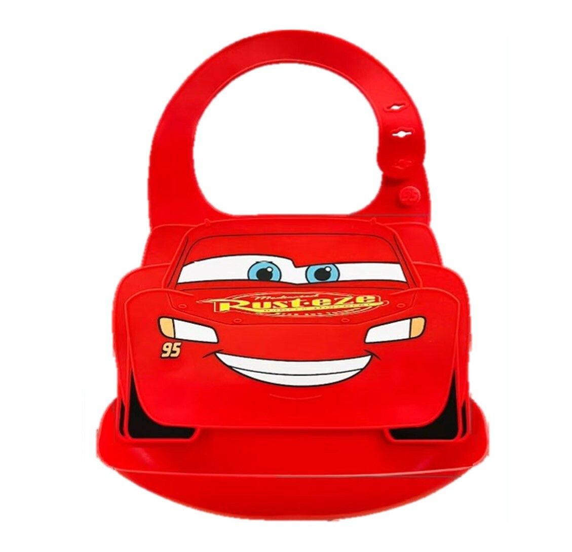 迪士尼反斗車王 - 3D 矽膠圍兜| 兒童 幼兒圍裙|可拆式