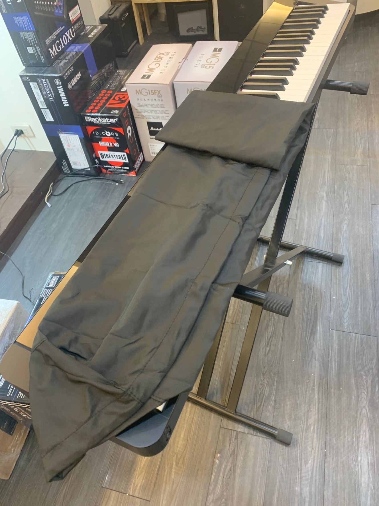 DRAW DRAW 88鍵 電鋼琴罩 防塵套 伸縮抽繩鎖扣 第 3 張圖片｜三峽鍵盤 / 鋼琴