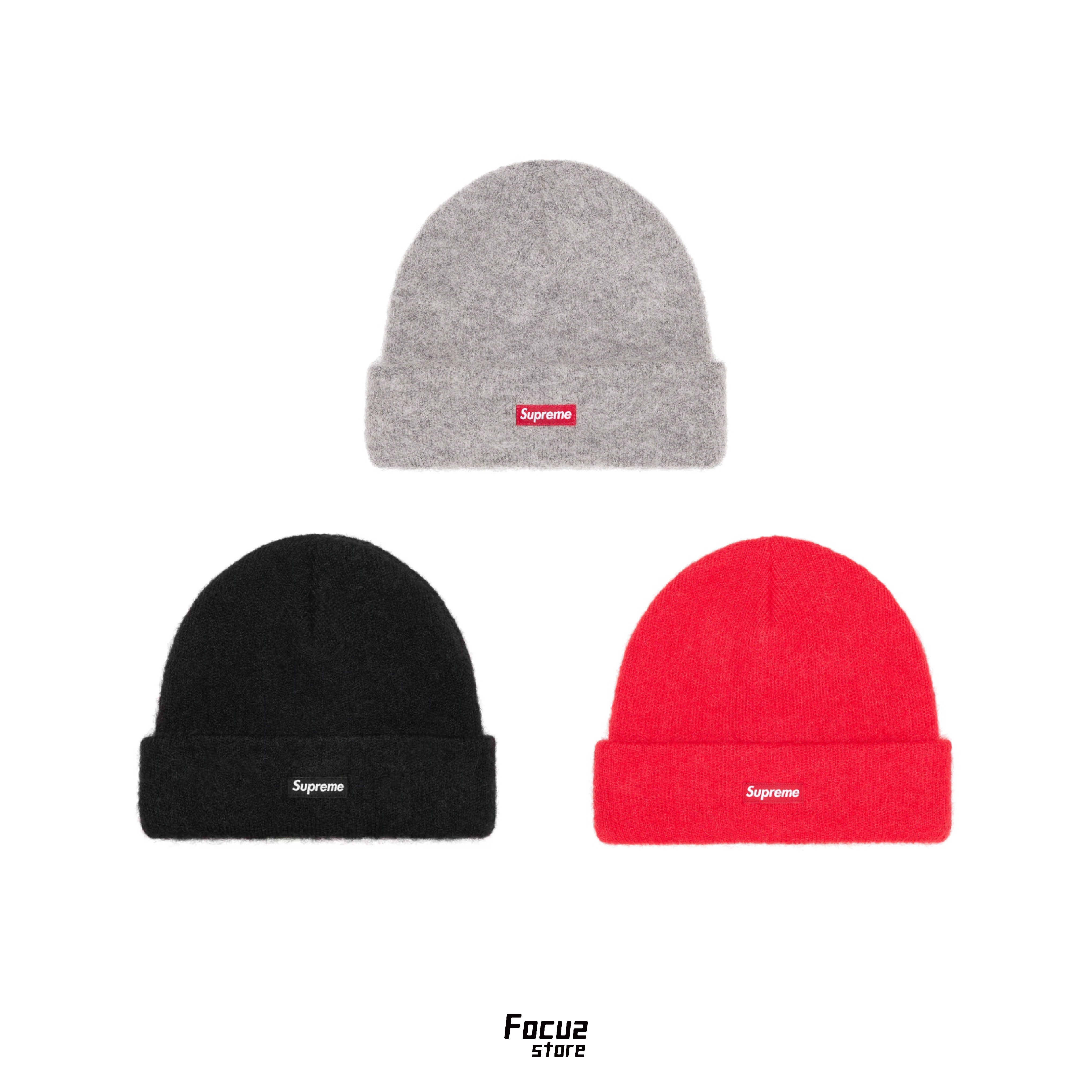 【Focus Store】預購 Supreme Fw23 Week9 Mohair Beanie 毛帽 3色