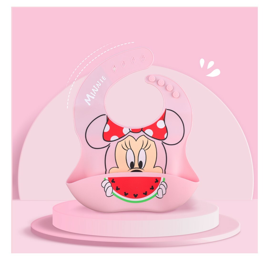 迪士尼米奇 - 3D 矽膠圍兜| 兒童 幼兒圍裙|米妮