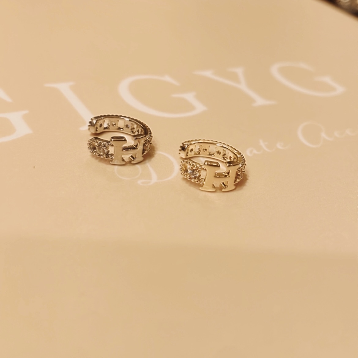 ｜H 金銀鑽耳骨夾｜