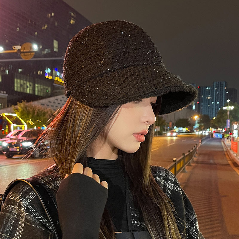 小香毛尼馬術帽(黑白格/黑/卡其)