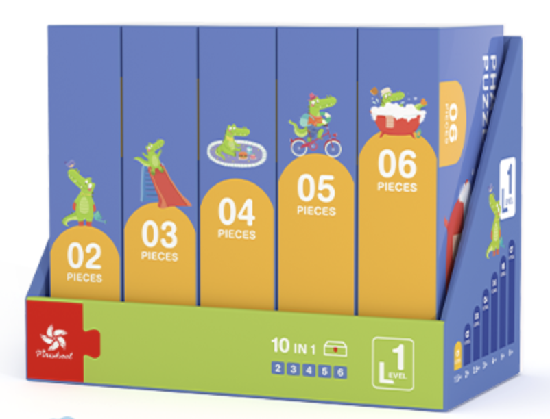 進階式玩學拼圖 - 第一階段(小鱷魚的一天)