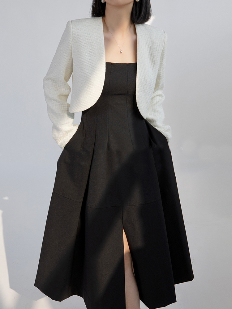 挺版開衩小黑裙