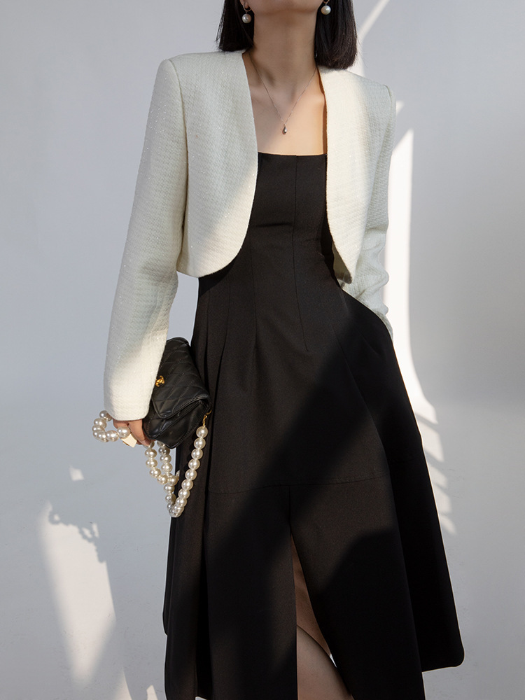 挺版開衩小黑裙