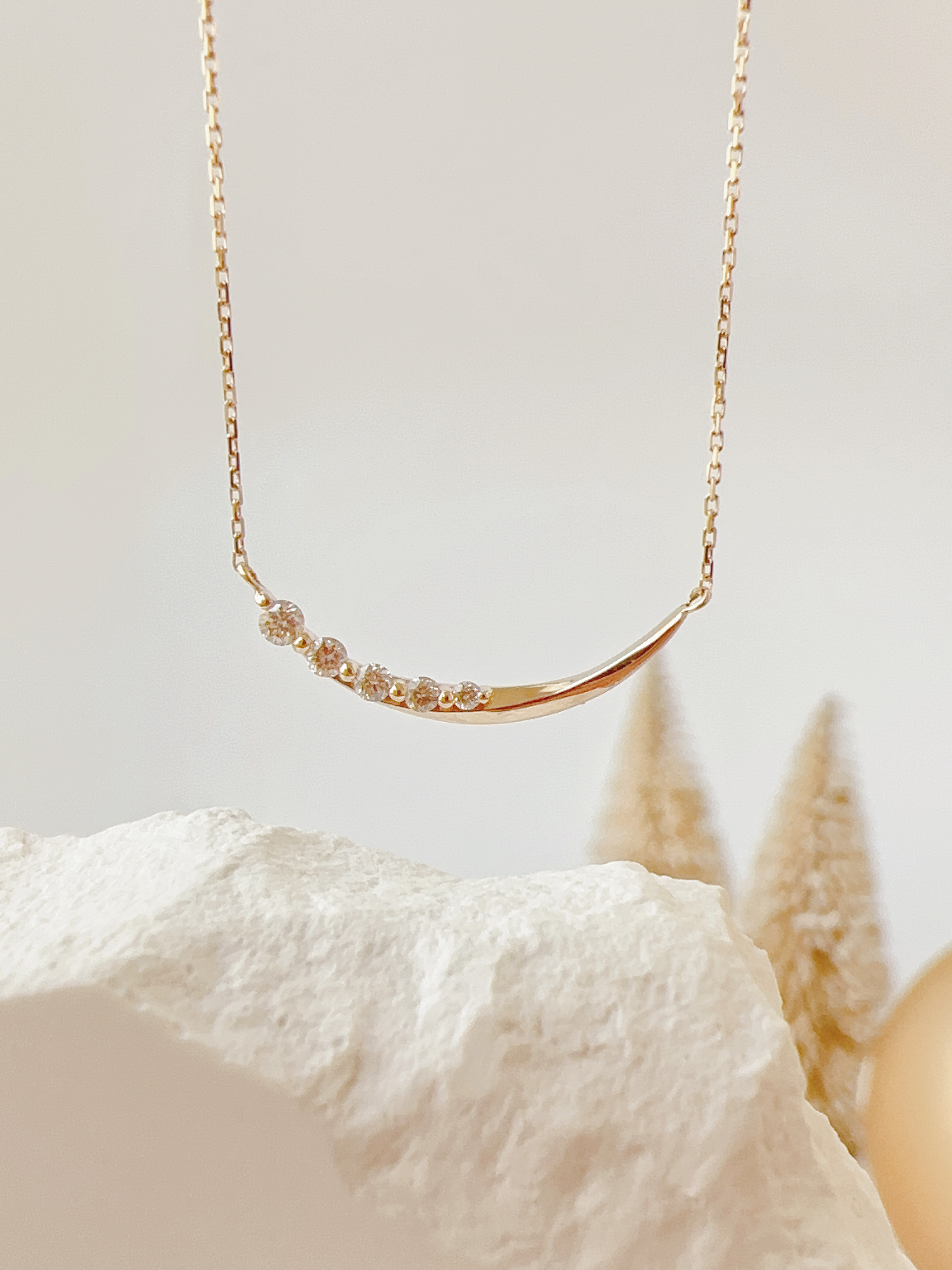 微笑流星鑽石項鍊