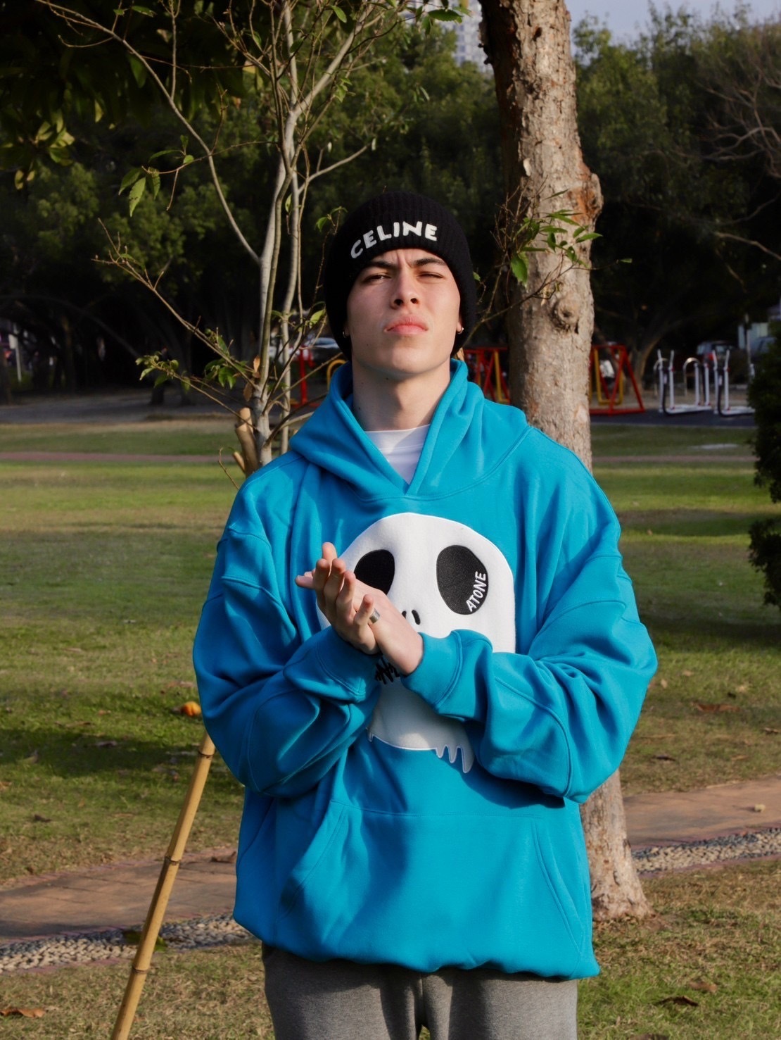 Atone studio (SALE) “ATONE FACE鬼臉發泡帽TEE” （3COLOR）