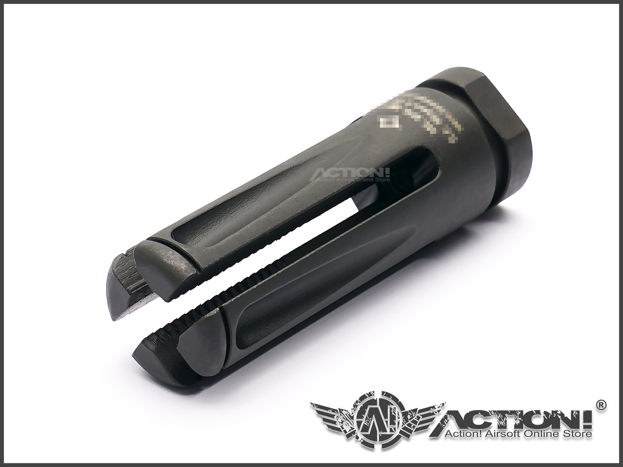BE-Style 249F AIRSOFT Steel 4-Prong Flash Hider (14mm C
