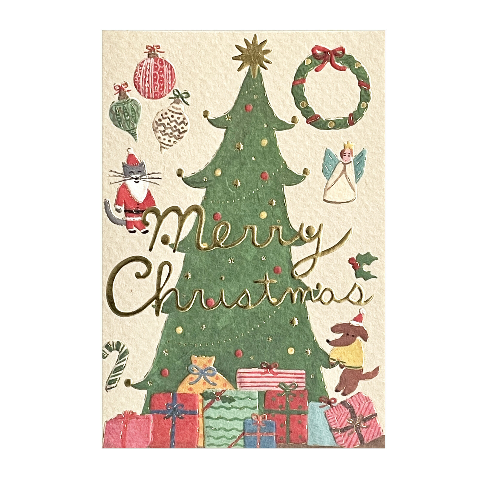 聖誕樹 迷你聖誕卡片｜日本Greeting Life 袖山嘉穗子