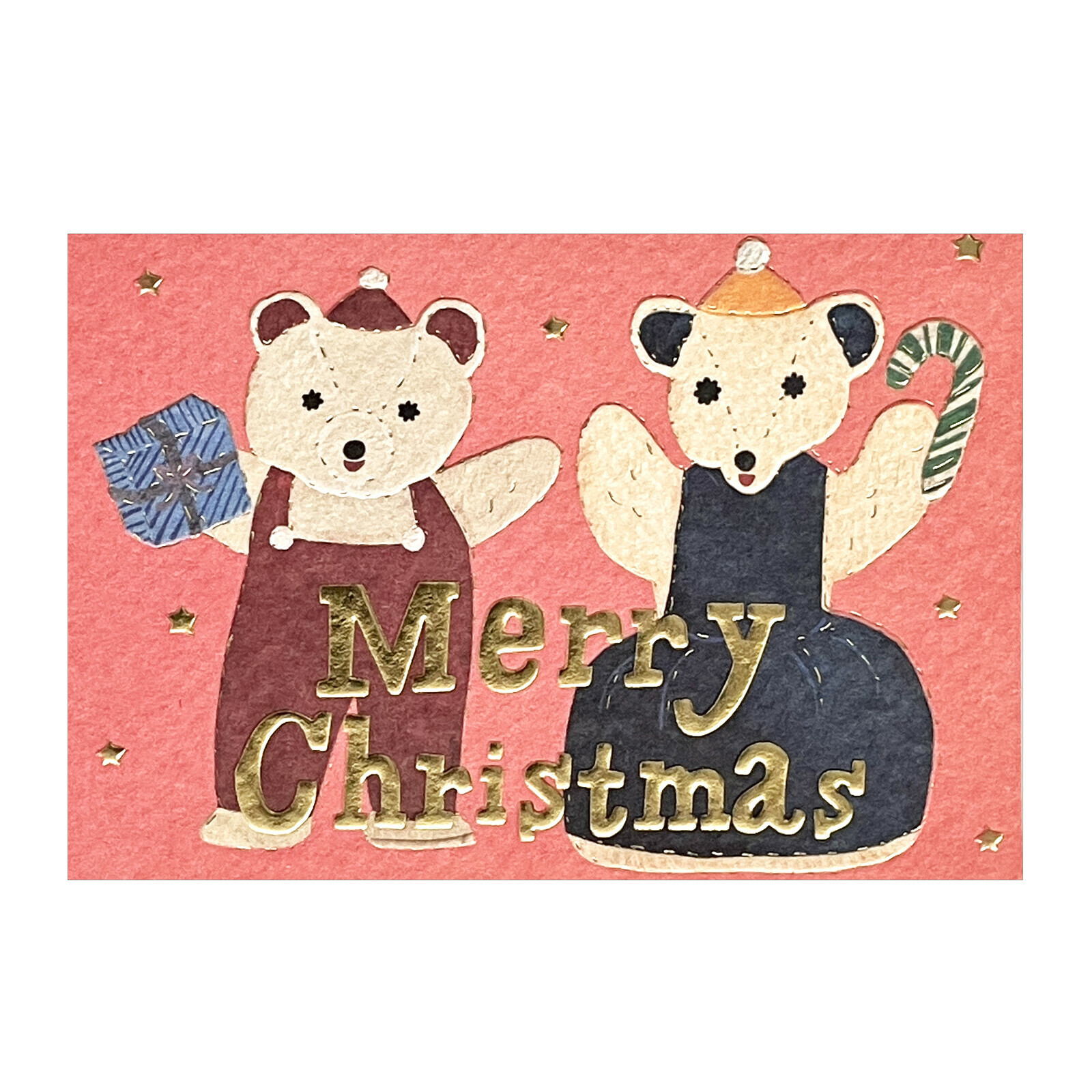 小熊 迷你聖誕卡片｜日本Greeting Life 袖山嘉穗子