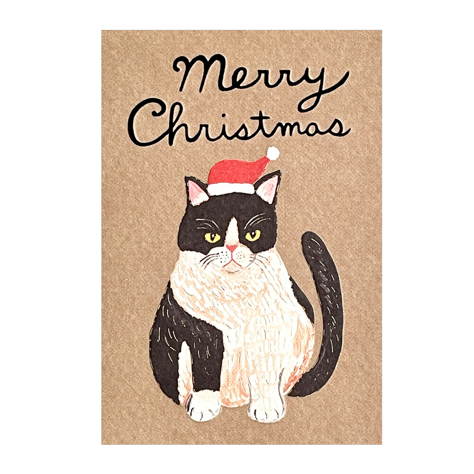 賓士貓 迷你聖誕卡片｜日本Greeting Life 袖山嘉穗子