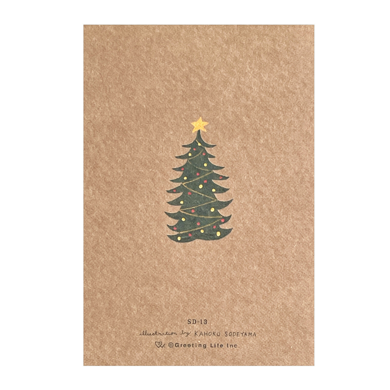 賓士貓 迷你聖誕卡片｜日本Greeting Life 袖山嘉穗子