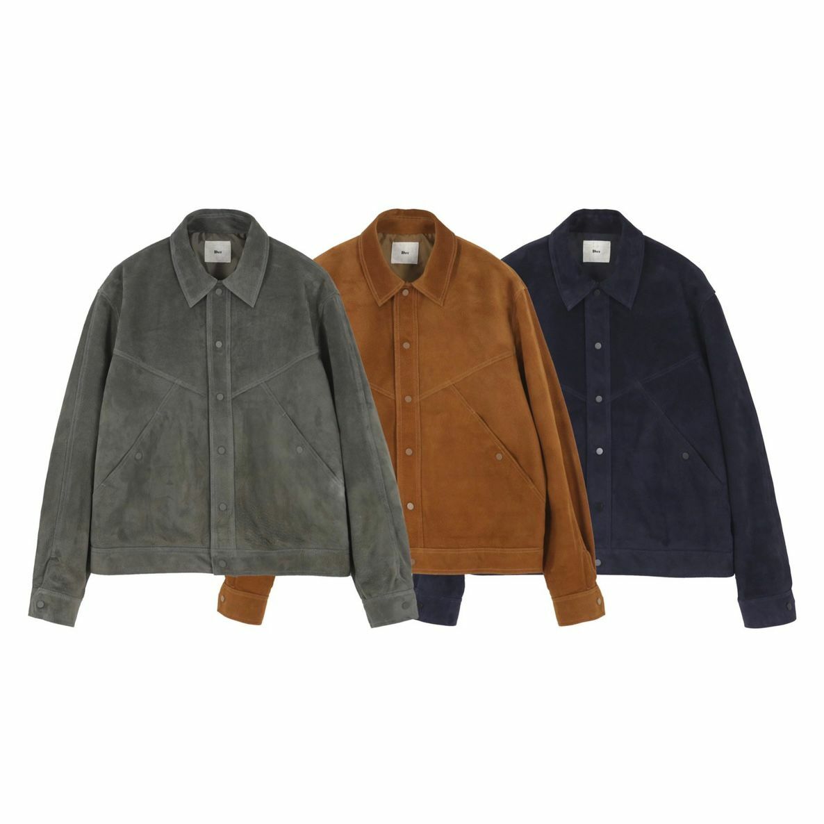 恤衫領開胸猄皮褸 DOT-0025JK