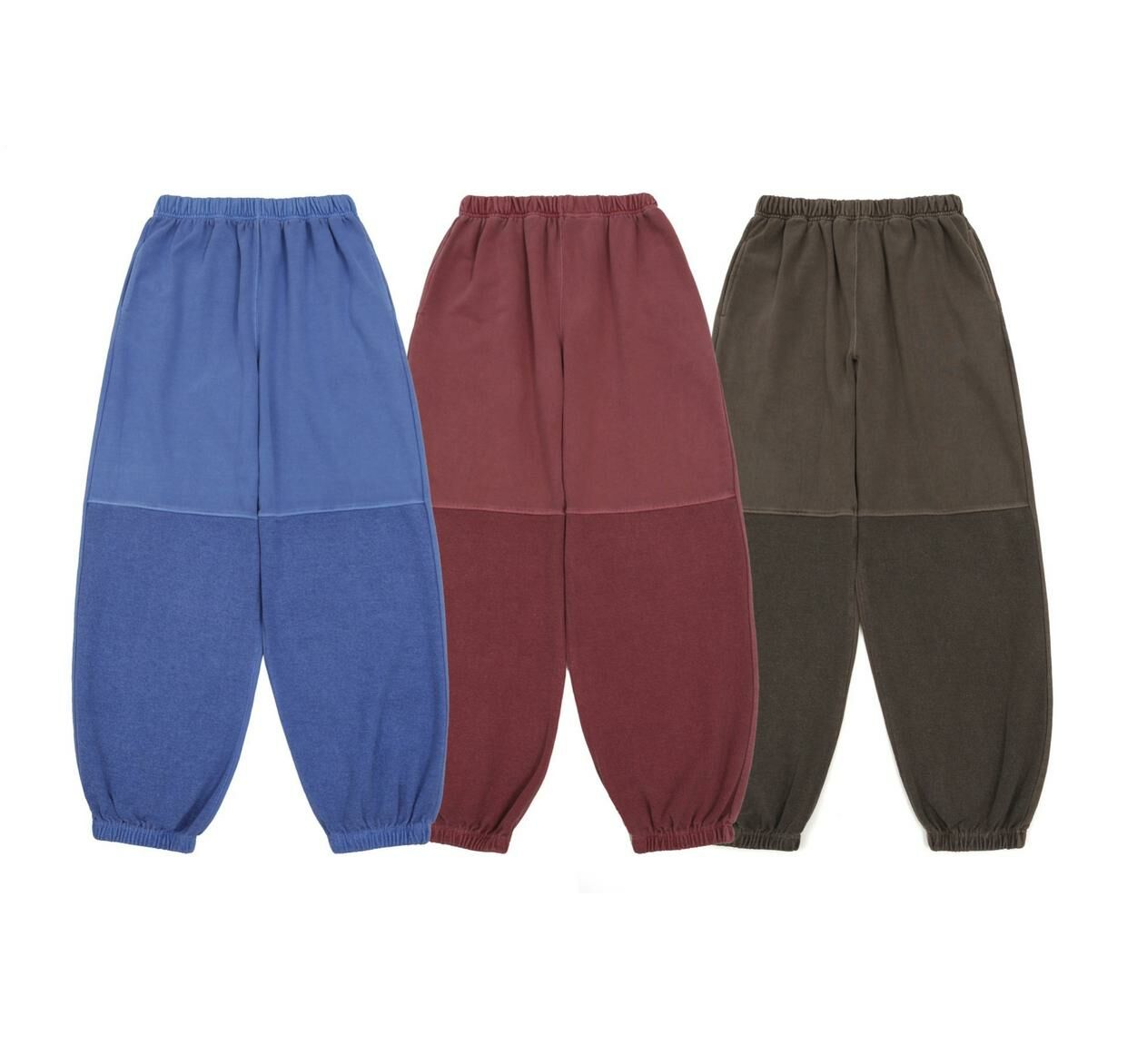 拼布棉質束腳運動褲 DOT-0032P