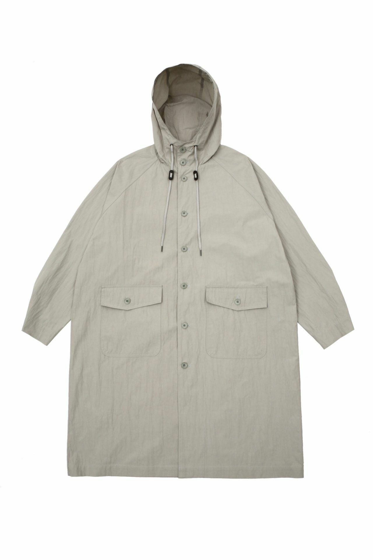 淨色連帽拉鍊長褸 DOT-0037JK