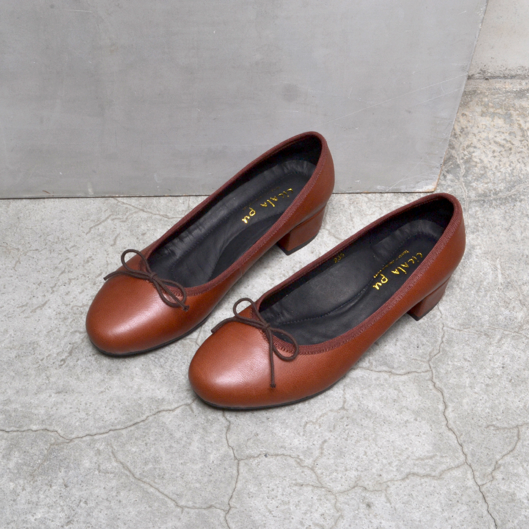 7412 復古咖啡 低跟鞋