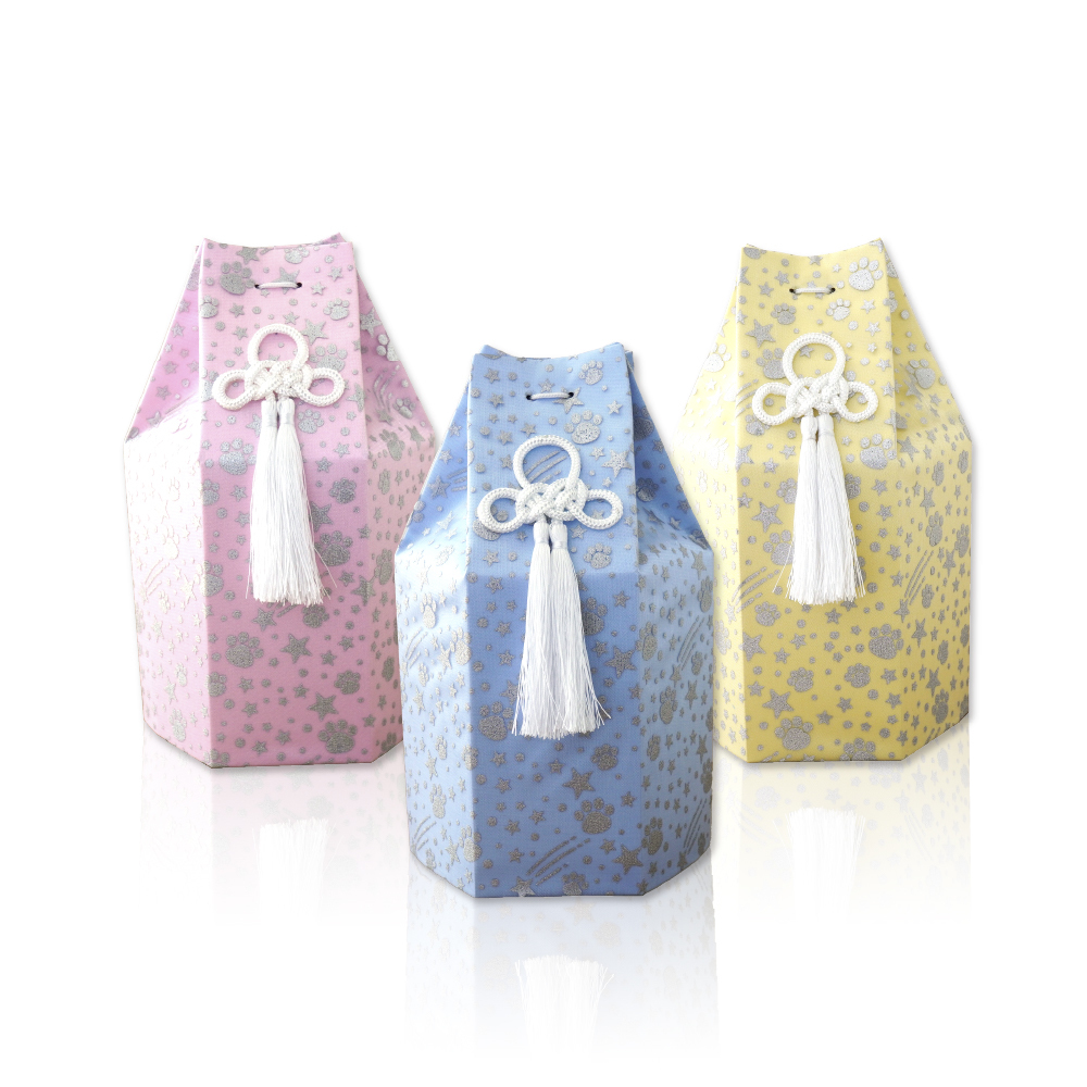 六角型烏干紗骨灰罐防塵套(4寸)