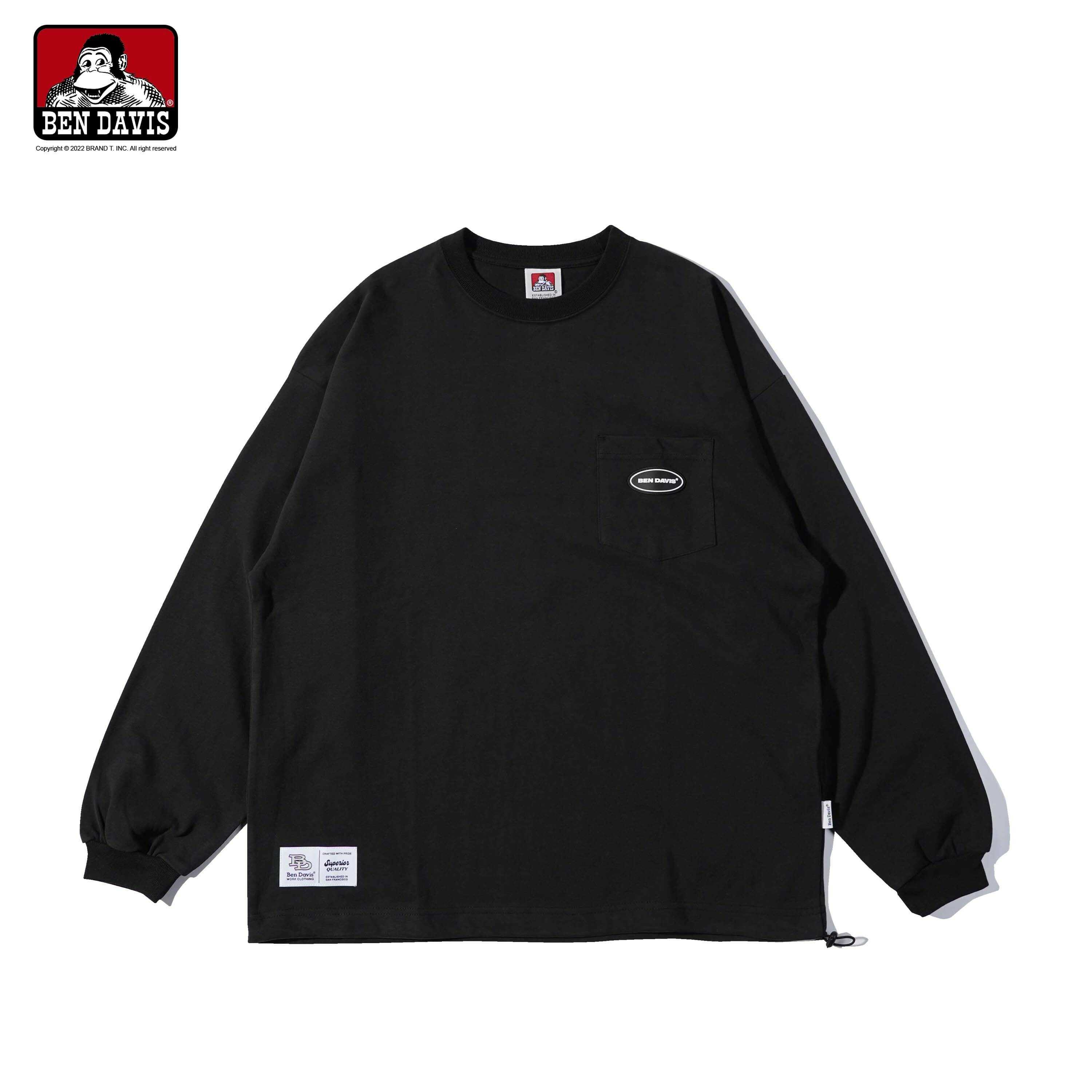 【 BEN DAVIS | 橢圓標誌下縮口長TEE - 2色 】