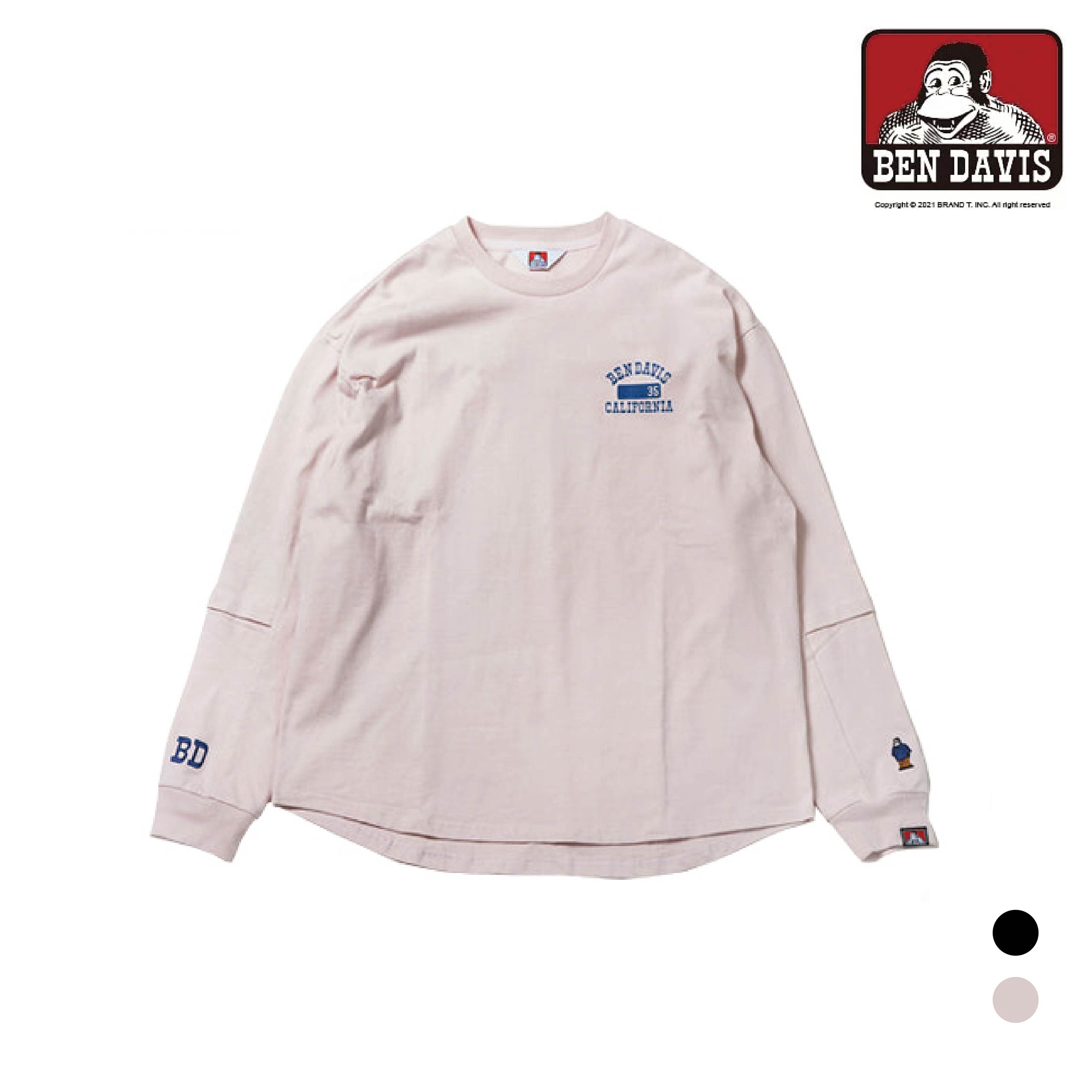 【 BEN DAVIS | 手袖單點刺繡薄長TEE - 2色 】