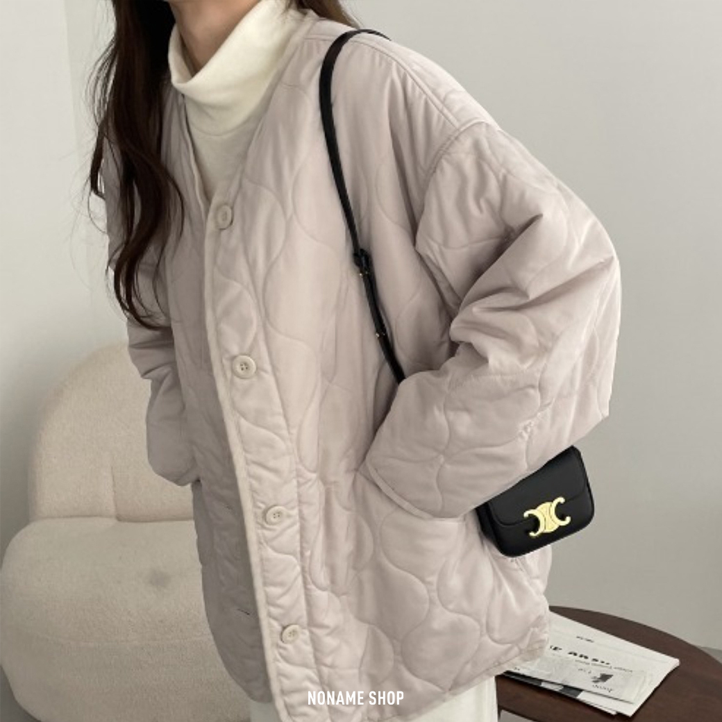 AND ME 菱格紋 無領 外套 五色 (女款)