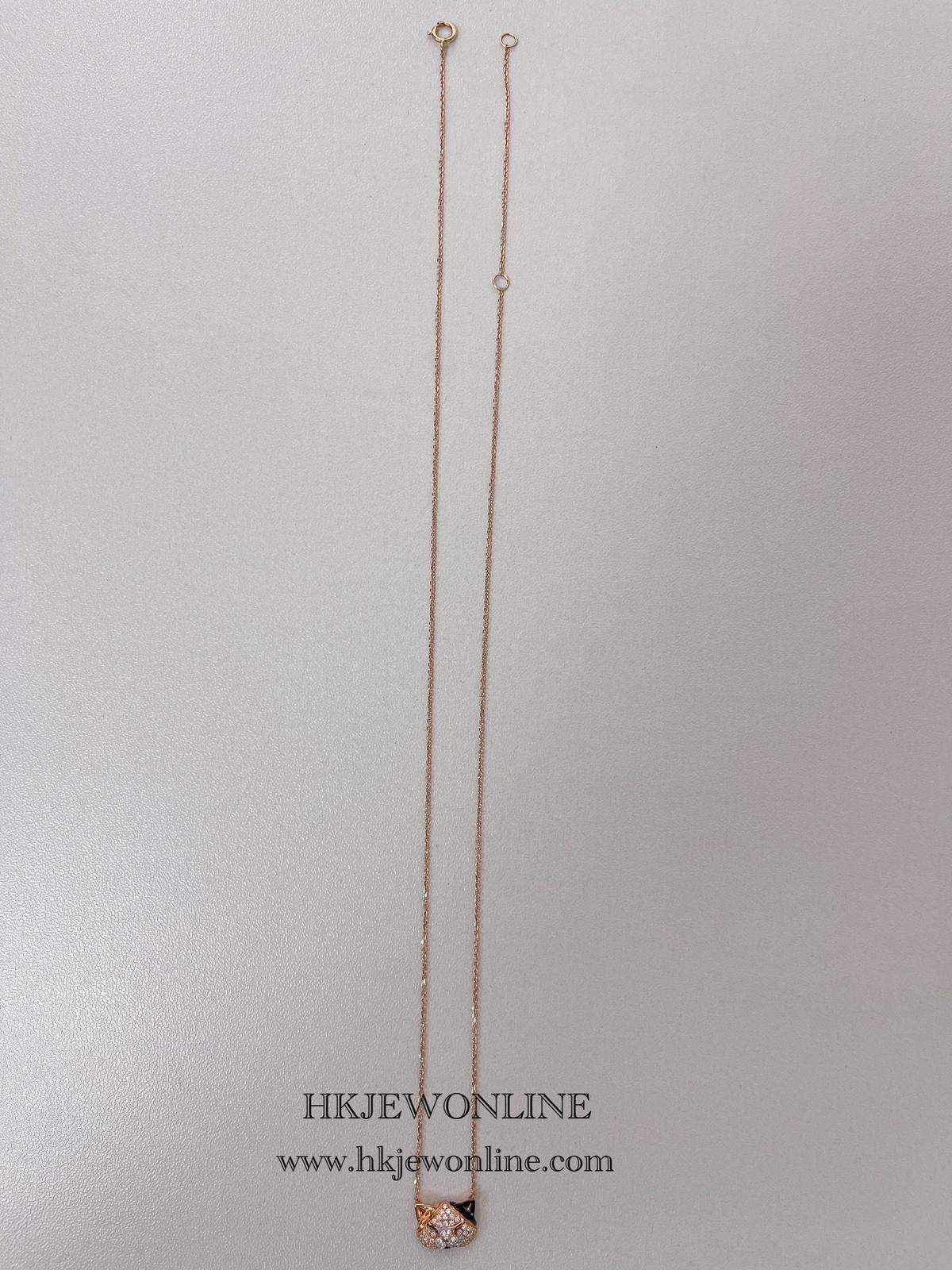 18K Rose Gold Ragdoll Cat Diamond Necklace  ( Welcome for Order )