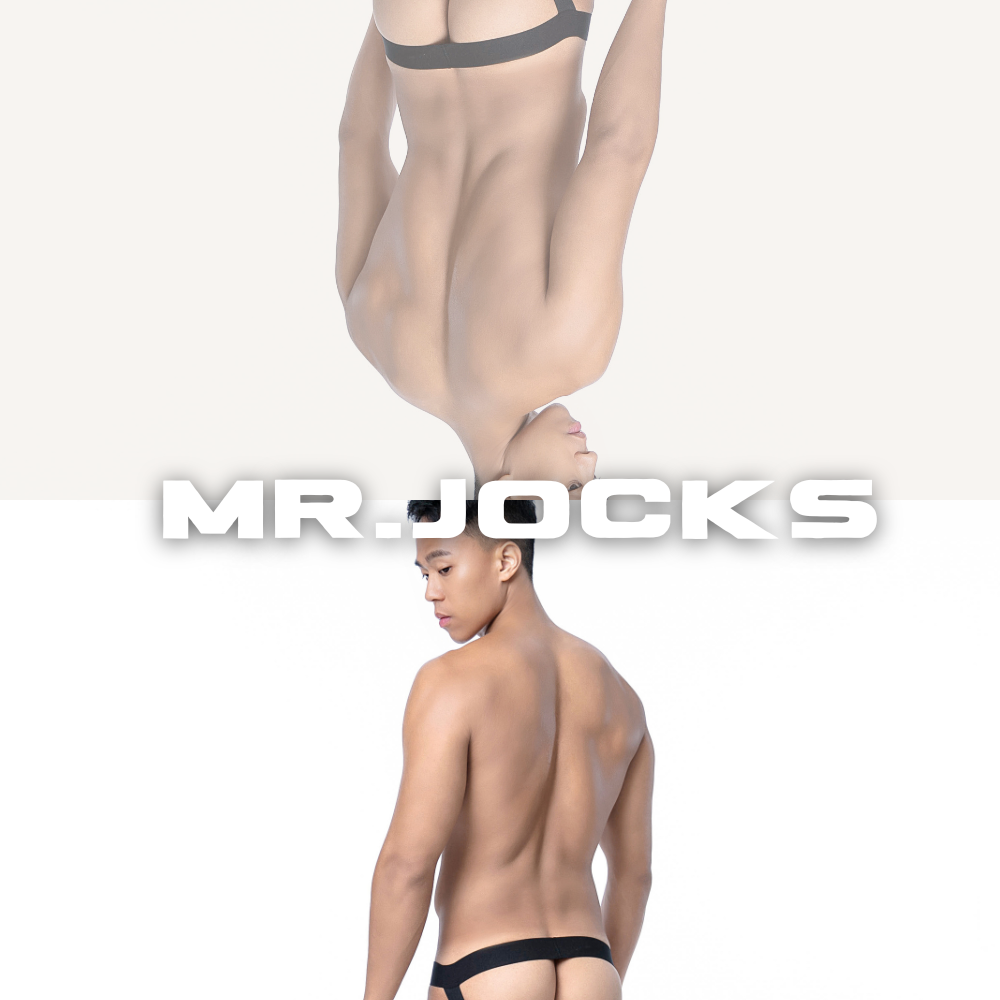 Attention Wear | Mr. Basic Jocks 大人物系列後空內褲 - 經典黑 Intimate Wear | 喜穴