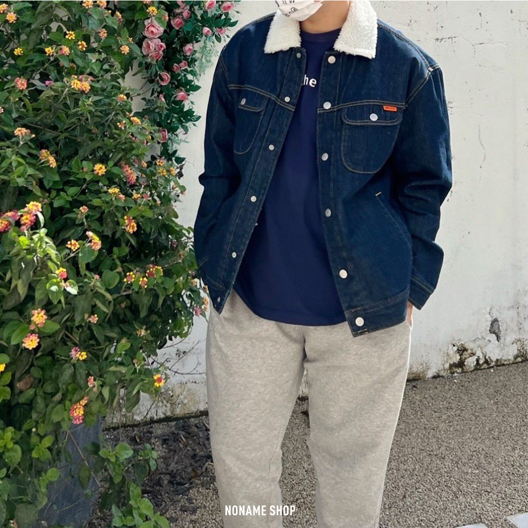 LEE 仿羊羔毛 牛仔 翻領 外套 (男款)