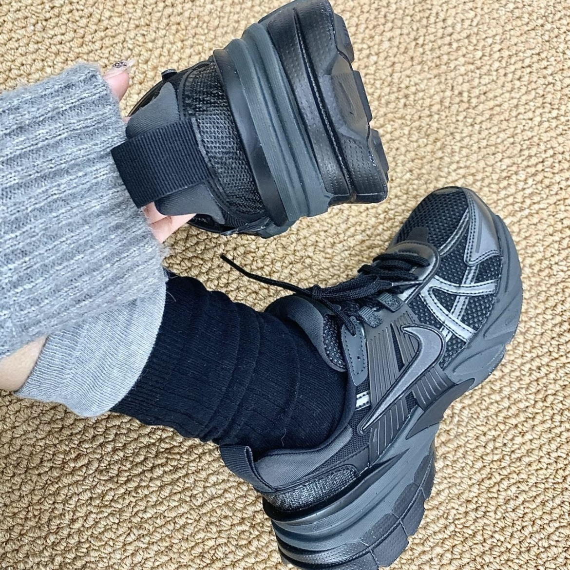 Nike V2K Runtekk All Black 全黑 復古慢跑鞋 Y2K風