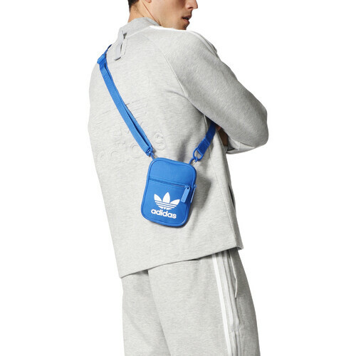 iSNEAKERS｜Adidas Trefoil Bag 三葉草 小包 側背包 藍 BK6729