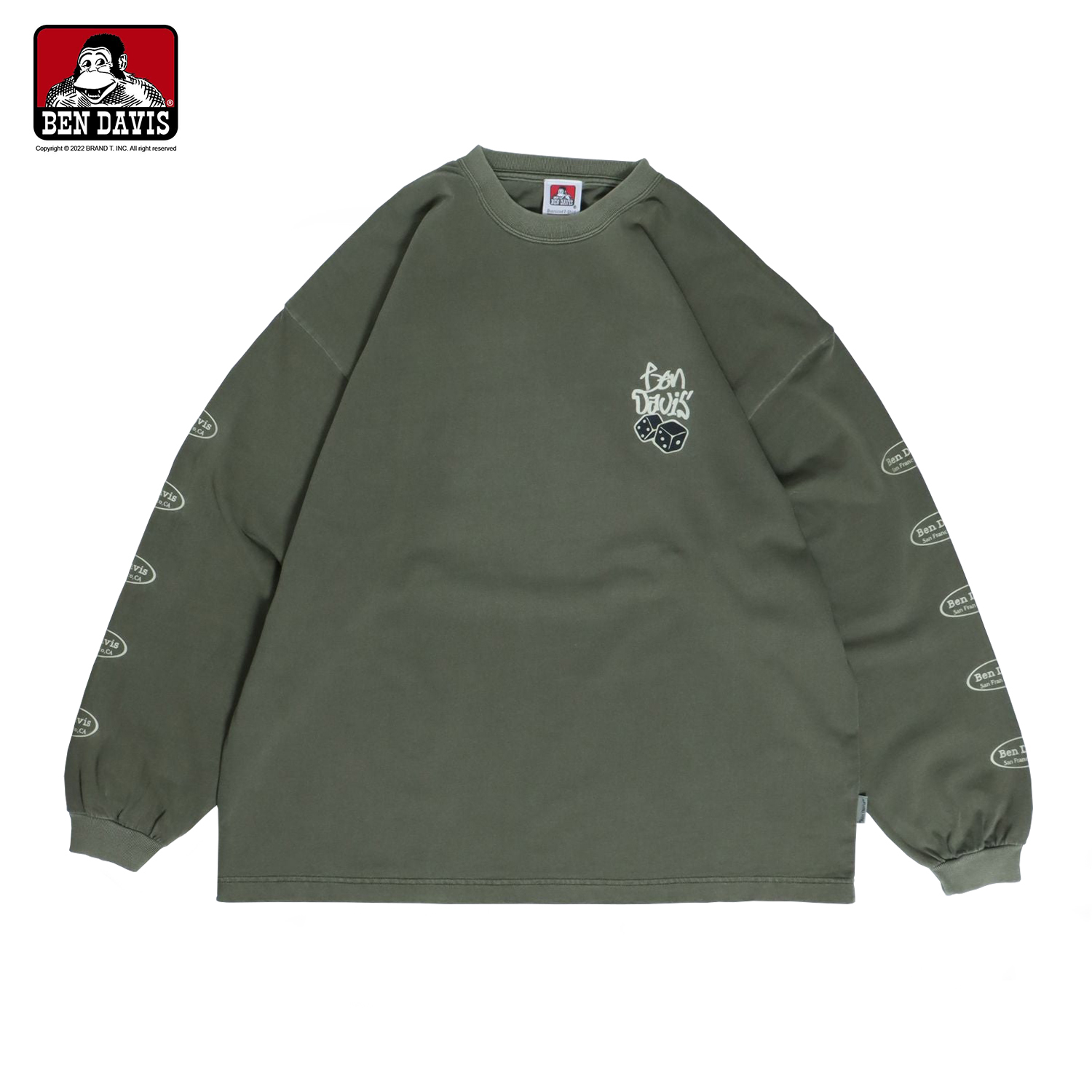 【 BEN DAVIS | 套染復古印花長TEE - 2色 】