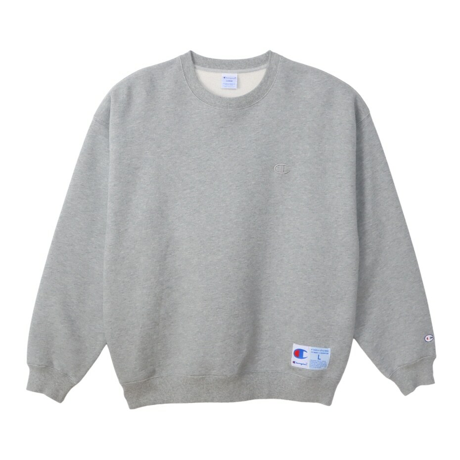 男款-ACTION STYLE 寬版刺繡LOGO純色衛衣-灰色（C3-Y034-070）