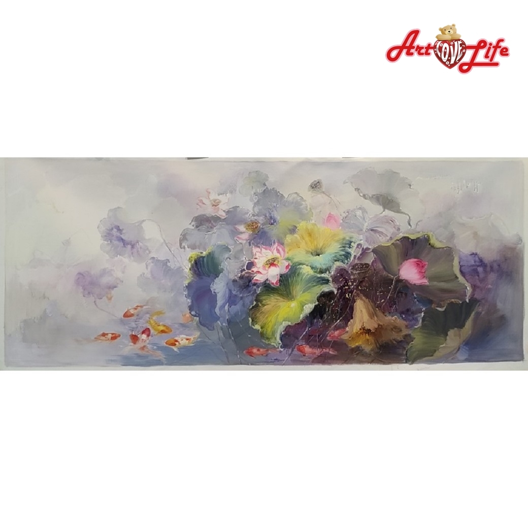 B009_70180高級手繪油畫_新式國畫彩風