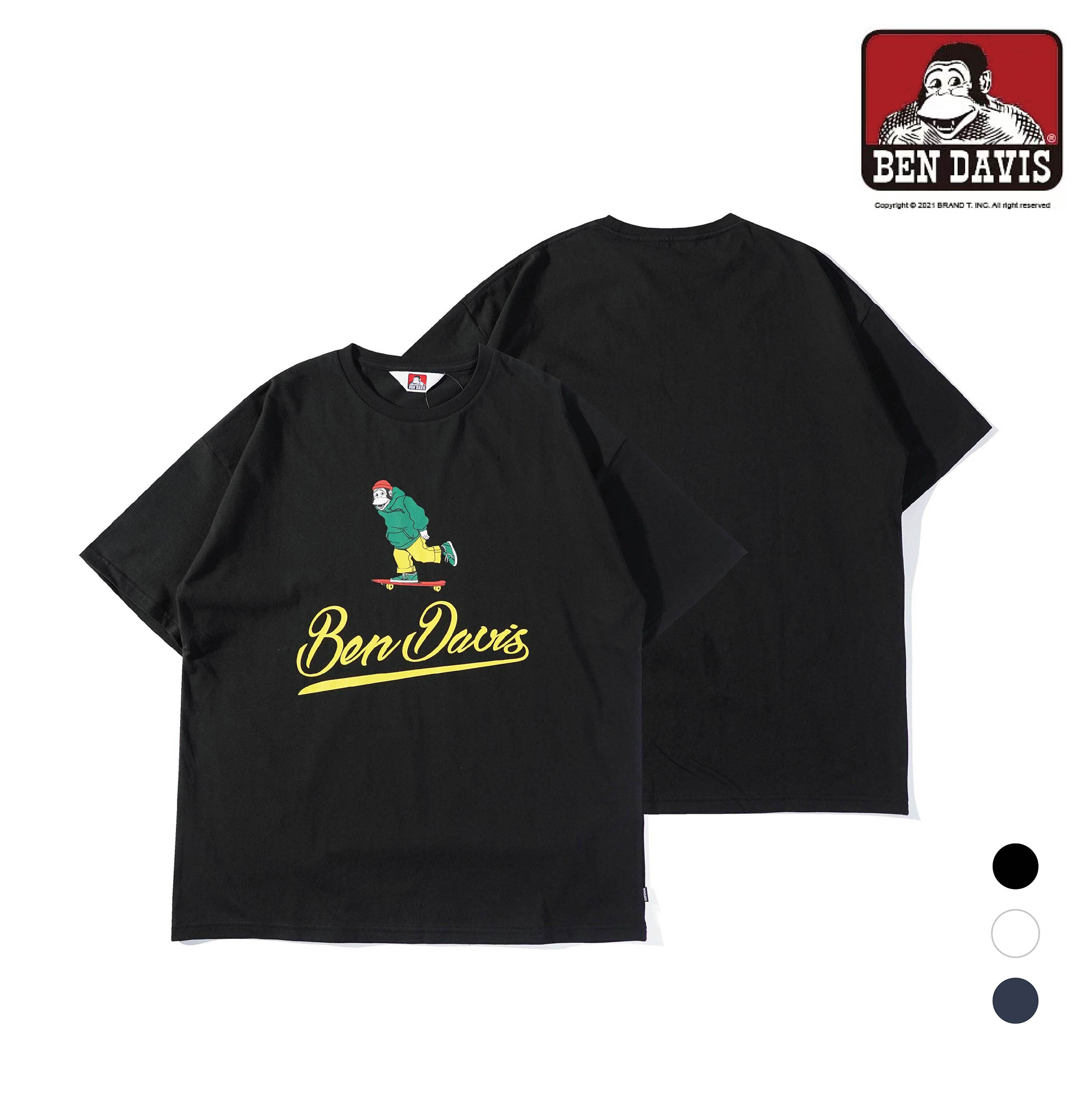 【 BEN DAVIS | 滑板猿人短TEE - 3色 】