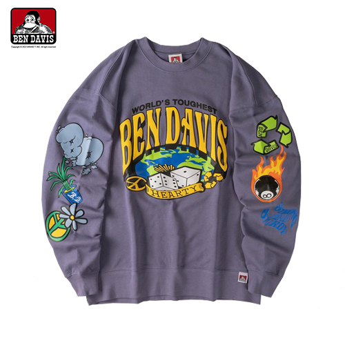 【 BEN DAVIS | 圖案插畫Logo大學TEE - 2色 】