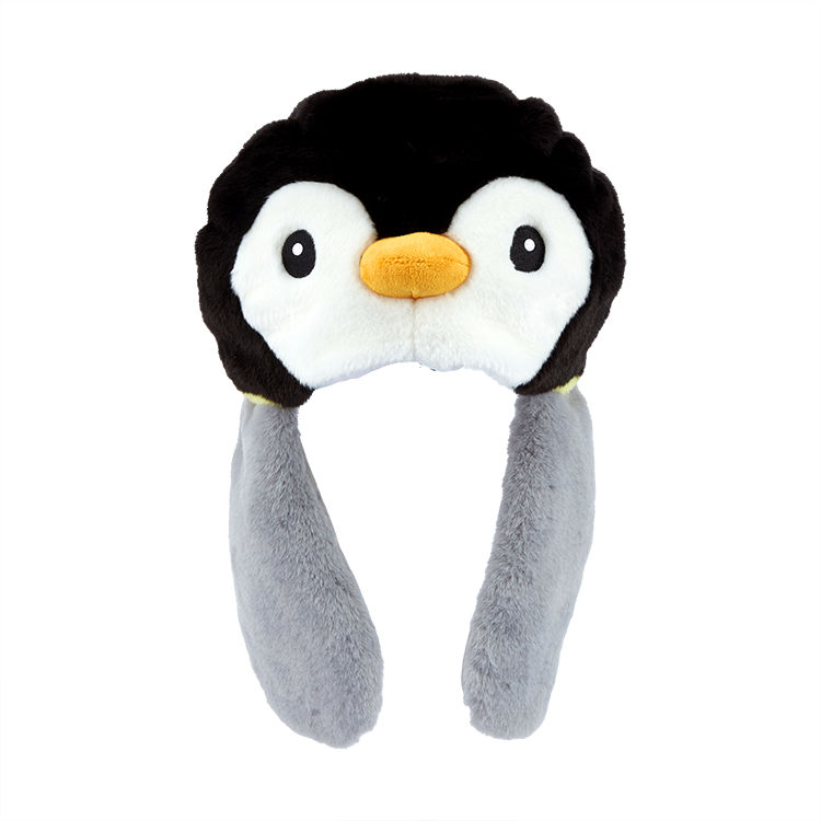 Penguin Winter Plush Hat with Short Scarf
