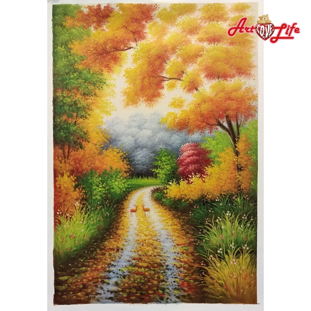 B037_6090高級手繪油畫_風景