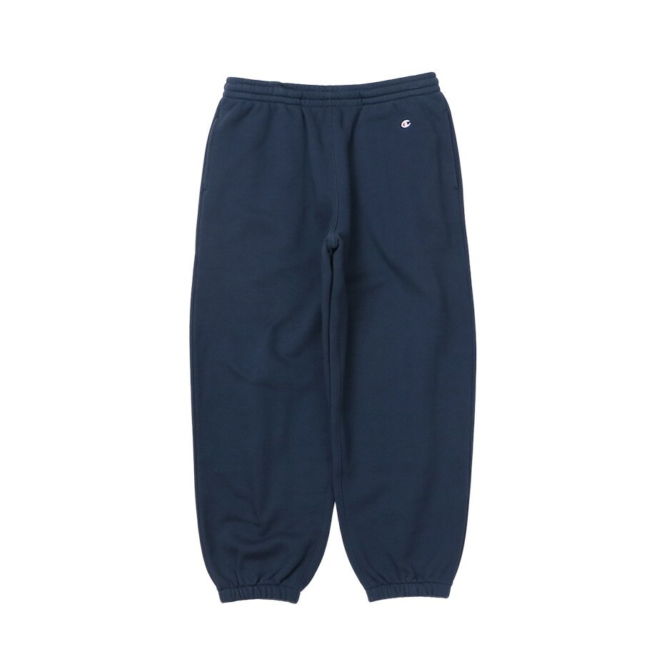 男款-ACTION STYLE  寬鬆刺繡厚磅棉褲-深藍（C3-Y221-370）