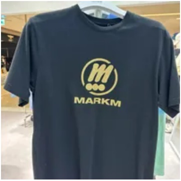 [S] MARK M SYMBOL LOGO T-SHIRT,BLACK, MFIBI8910-BK (SMKM61)