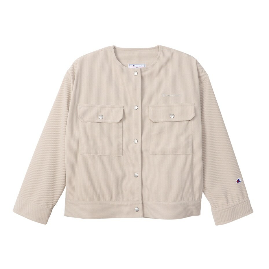 女款-CASUAL燈芯絨工裝夾克-淺卡其（CW-Y602-03P）