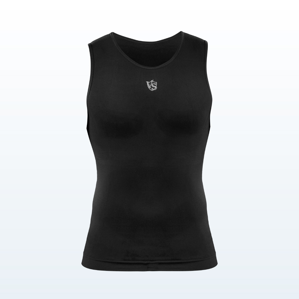 男超彈力無縫壓縮緊身機能坦克背心