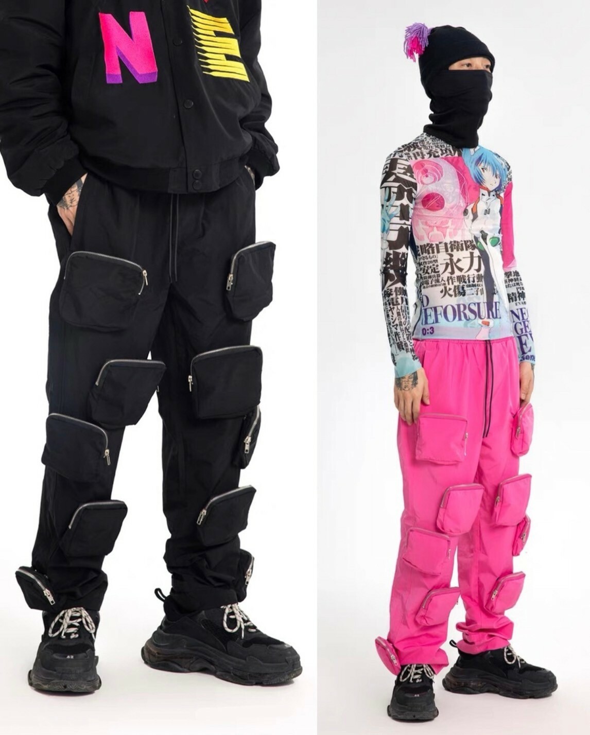 Aone4sure 多口袋 可拆卸 街頭感 工裝機能神褲 長褲 10 Bags Detachable Pants (口袋可拆卸)