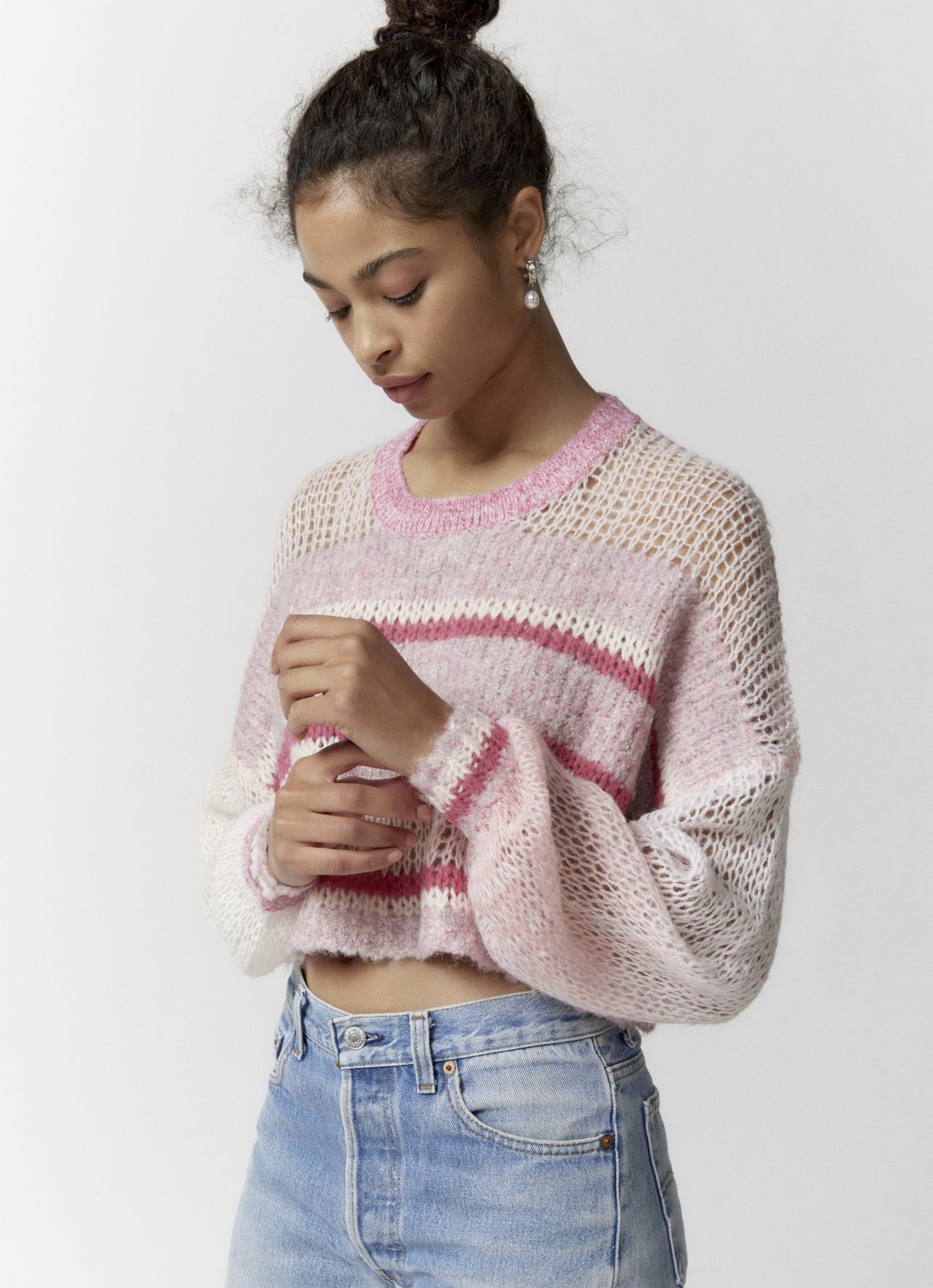 UO 拼色針織短版上衣Kimchi Blue Kingston Pullover Sweater